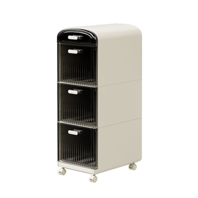 Modern Minimalist PP ABS Rectangular Storage Cabinet 3/4/5-Drawer For Living Room