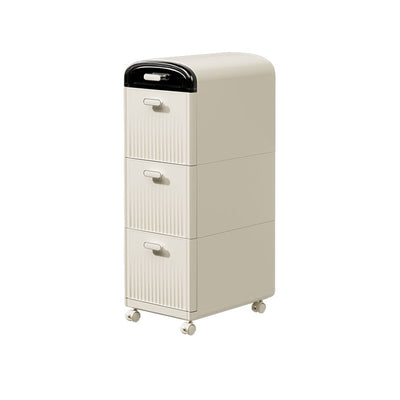 Modern Minimalist PP ABS Rectangular Storage Cabinet 3/4/5-Drawer For Living Room