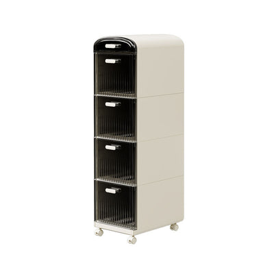 Modern Minimalist PP ABS Rectangular Storage Cabinet 3/4/5-Drawer For Living Room