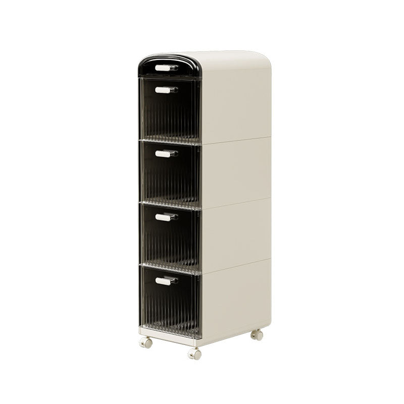 Modern Minimalist PP ABS Rectangular Storage Cabinet 3/4/5-Drawer For Living Room