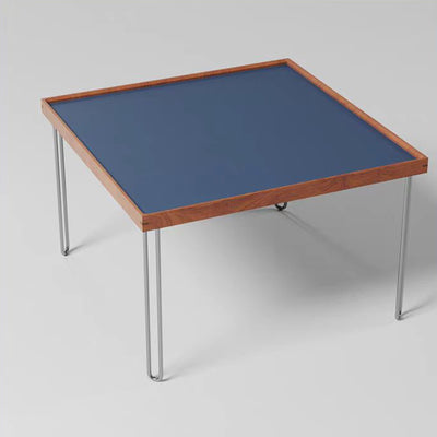 Contemporary Nordic Square Solid Wood Stainless Steel Coffee Table 1-Tier For Living Room