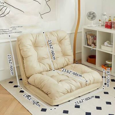 Modern Minimalist Bubble Fabric Iron Rectangular Accent Chair Backrest Armless For Living Room