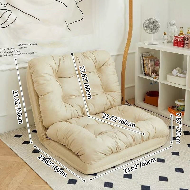 Modern Minimalist Bubble Fabric Iron Rectangular Accent Chair Backrest Armless For Living Room