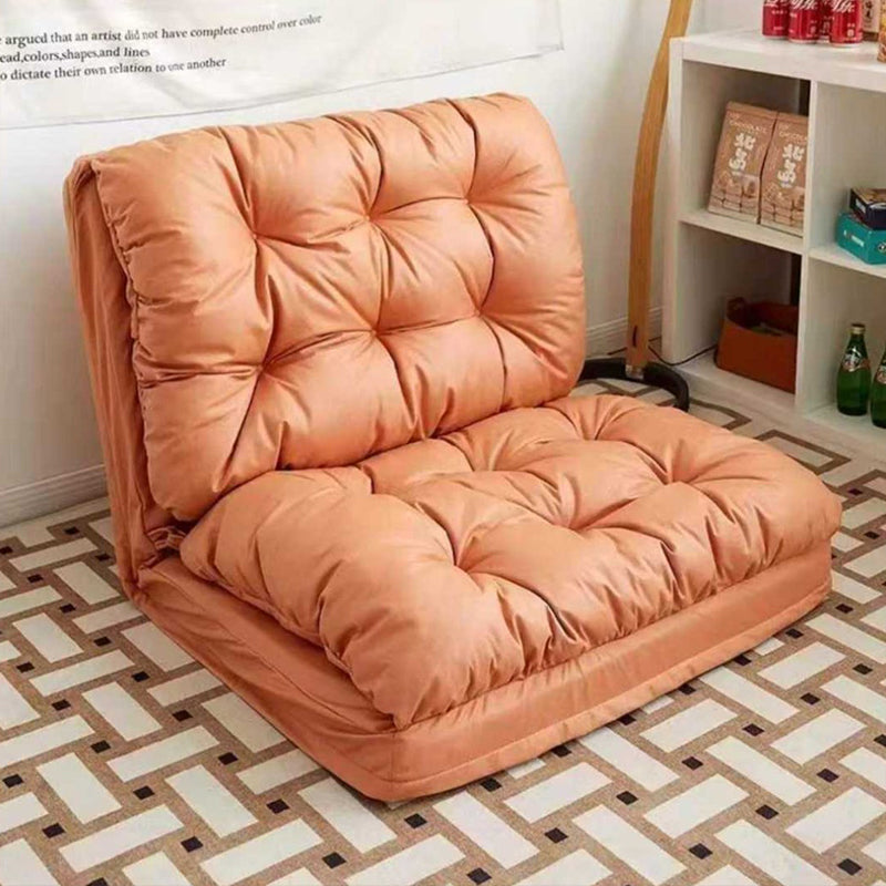 Modern Minimalist Bubble Fabric Iron Rectangular Accent Chair Backrest Armless For Living Room