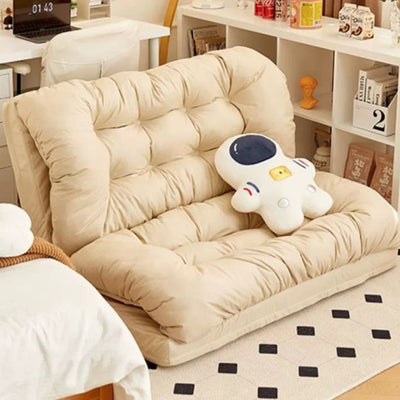 Modern Minimalist Bubble Fabric Iron Rectangular Accent Chair Backrest Armless For Living Room