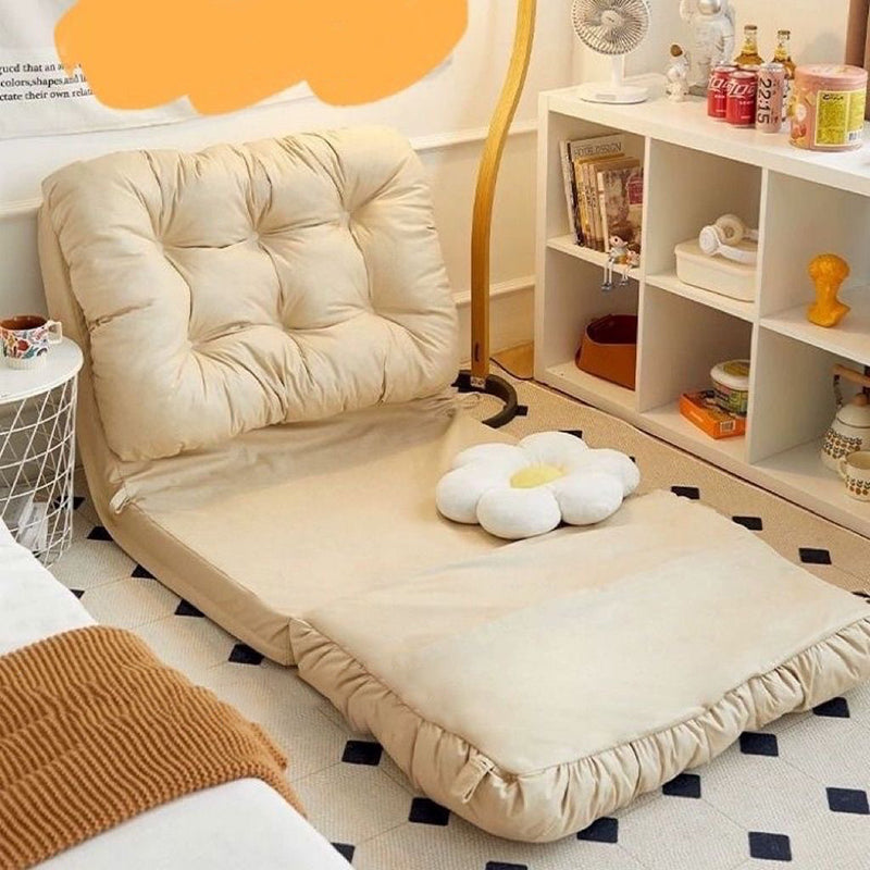 Modern Minimalist Bubble Fabric Iron Rectangular Accent Chair Backrest Armless For Living Room