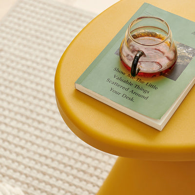 Modern Minimalist PE Cylinder Side Table 1-Tier For Living Room