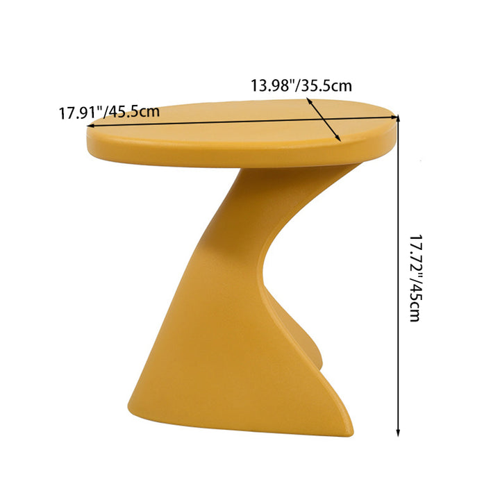 Table d'appoint cylindrique PE minimaliste moderne à 1 niveau pour salon 