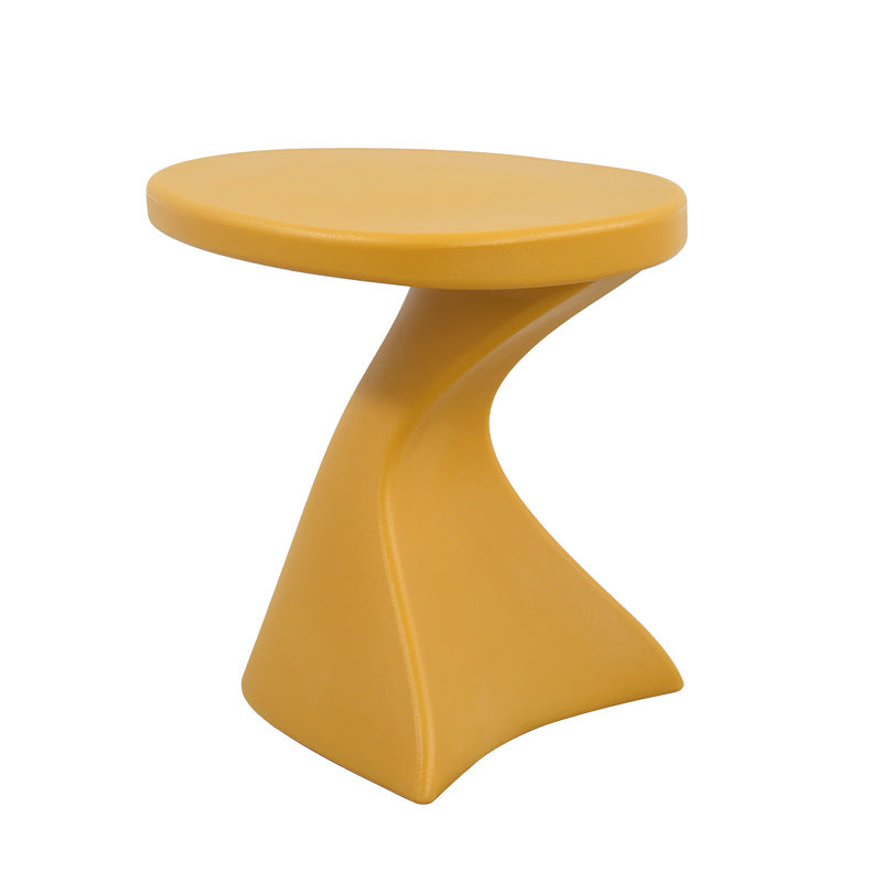 Modern Minimalist PE Cylinder Side Table 1-Tier For Living Room