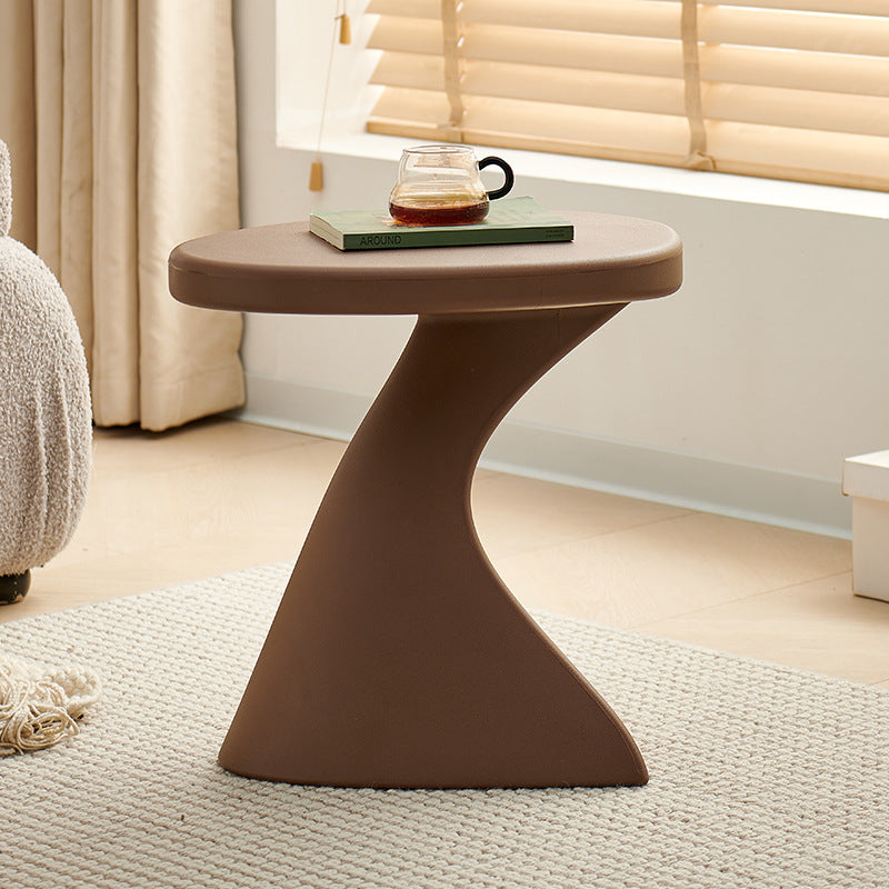 Modern Minimalist PE Cylinder Side Table 1-Tier For Living Room