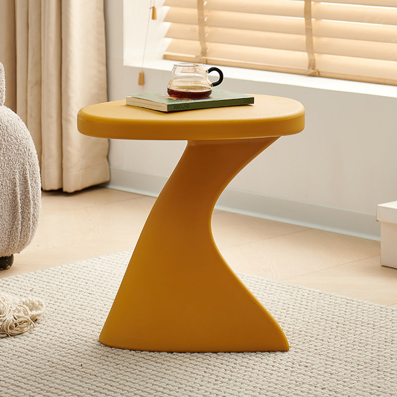 Modern Minimalist PE Cylinder Side Table 1-Tier For Living Room