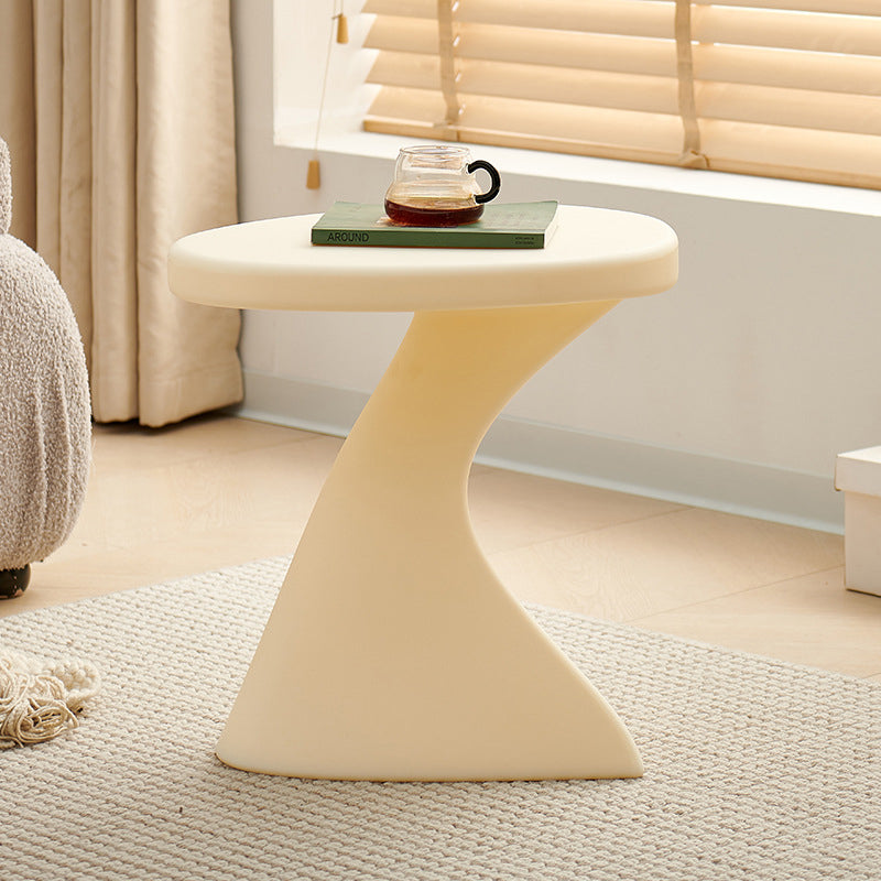 Modern Minimalist PE Cylinder Side Table 1-Tier For Living Room