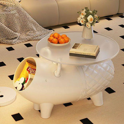 Contemporary Creative Plastic Pig-Shaped Side Table 1-Storage For Living Room