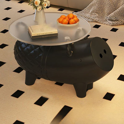 Contemporary Creative Plastic Pig-Shaped Side Table 1-Storage For Living Room