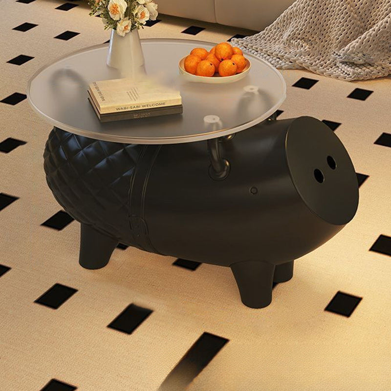 Contemporary Creative Plastic Pig-Shaped Side Table 1-Storage For Living Room