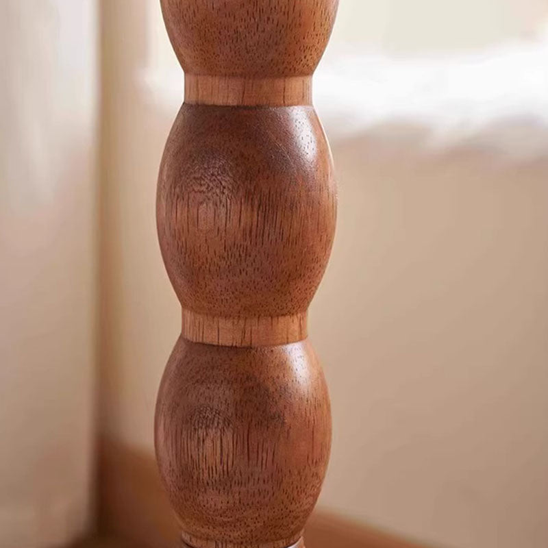 Modern Minimalist Cylindrical Solid Wood Side Table 1-Tier For Living Room