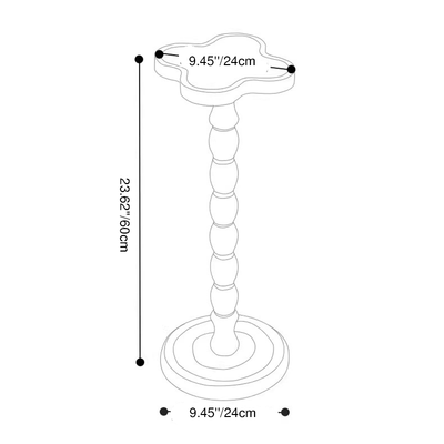 Modern Minimalist Cylindrical Solid Wood Side Table 1-Tier For Living Room