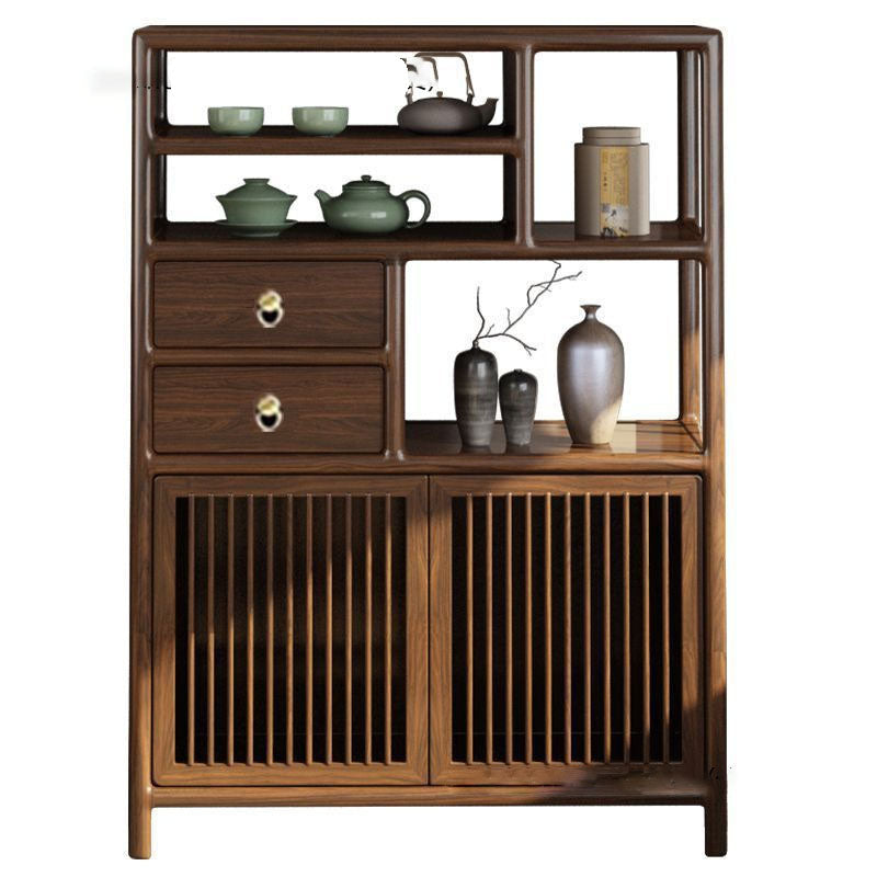 Meuble de rangement rectangulaire traditionnel chinois en bois massif, 2 tiroirs, pour salon 