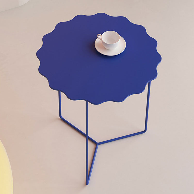 Contemporary Nordic Rectangular Round Iron Carbon Steel Coffee Table 1-Tier For Living Room