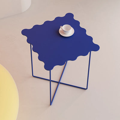 Contemporary Nordic Rectangular Round Iron Carbon Steel Coffee Table 1-Tier For Living Room