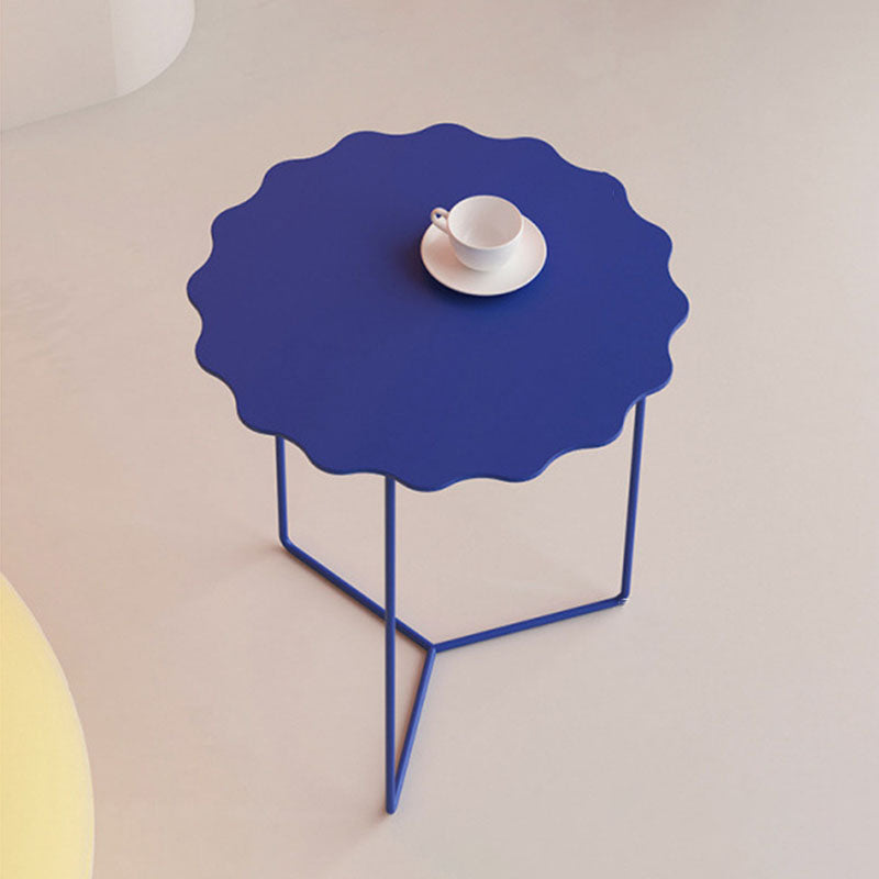 Contemporary Nordic Rectangular Round Iron Carbon Steel Coffee Table 1-Tier For Living Room