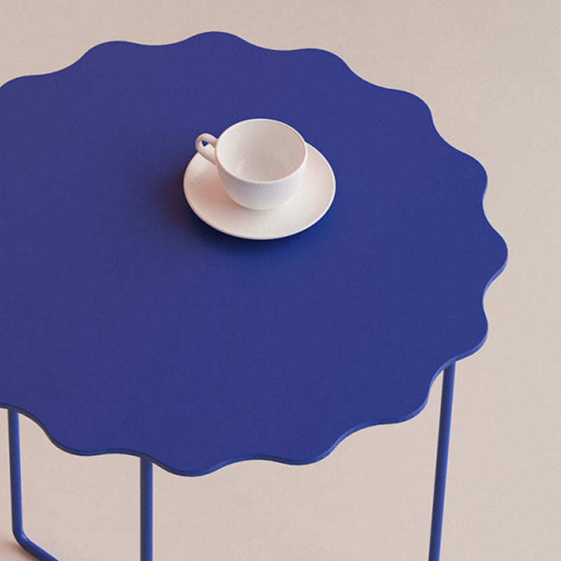 Contemporary Nordic Rectangular Round Iron Carbon Steel Coffee Table 1-Tier For Living Room