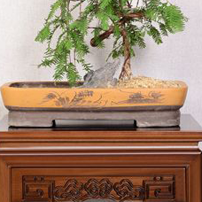 Traditional Chinese Rectangular Solid Wood Side Table With 1-Drawer For Living Room