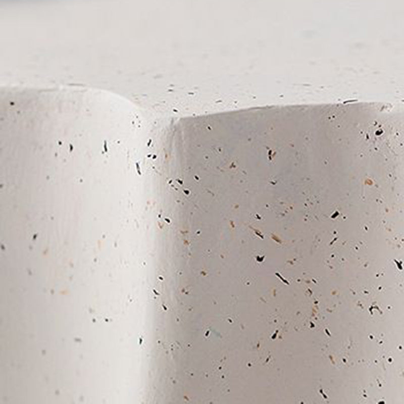 Contemporary Nordic Cylindrical MgO Stone Material Side Table 1-Tier For Living Room