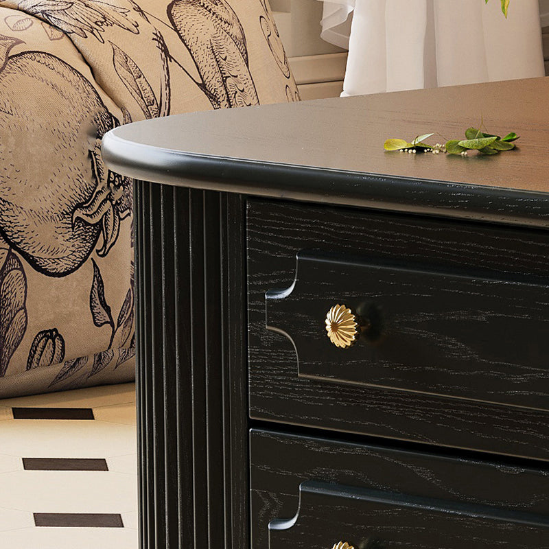 Traditional French Rectangular Solid Wood Coffee Table 2-Drawer For Living Room