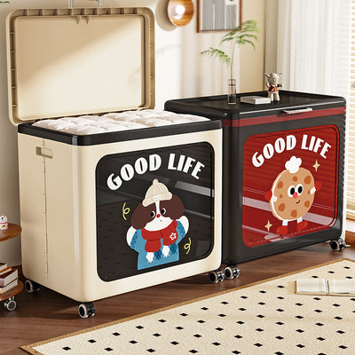 Modern Minimalist Rectangular PP Side Table 1-Storage For Living Room