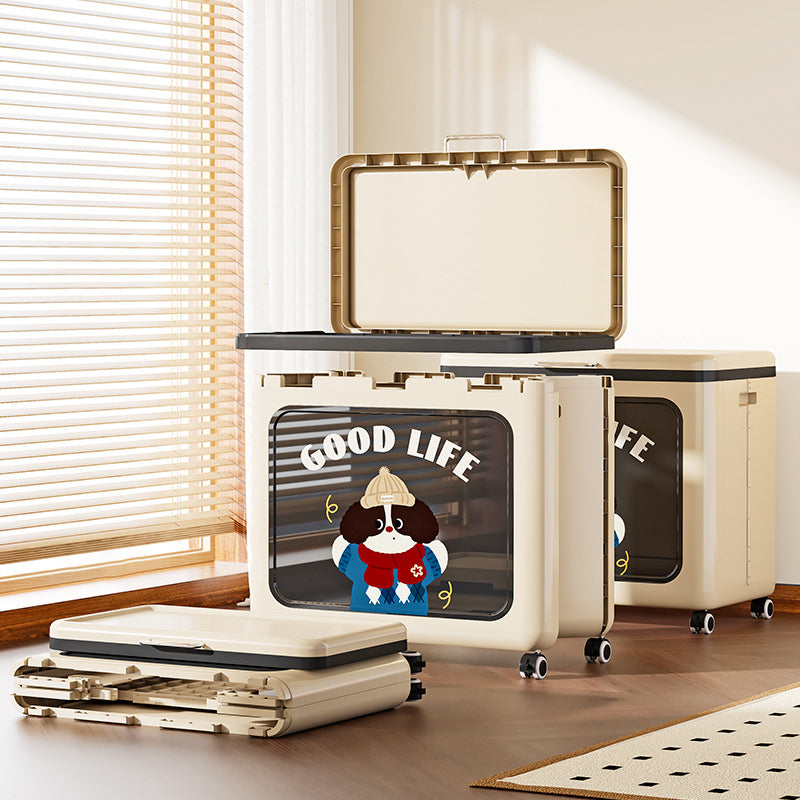 Modern Minimalist Rectangular PP Side Table 1-Storage For Living Room