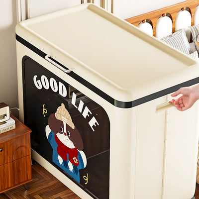 Modern Minimalist Rectangular PP Side Table 1-Storage For Living Room