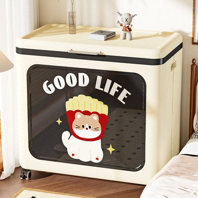 Modern Minimalist Rectangular PP Side Table 1-Storage For Living Room