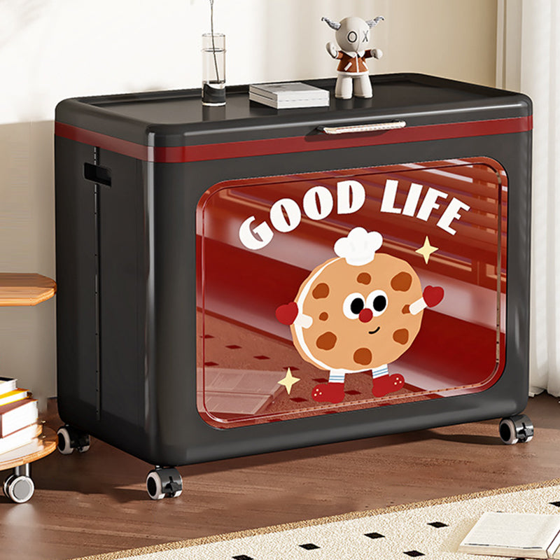 Modern Minimalist Rectangular PP Side Table 1-Storage For Living Room