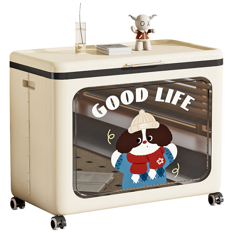 Modern Minimalist Rectangular PP Side Table 1-Storage For Living Room