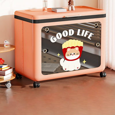 Modern Minimalist Rectangular PP Side Table 1-Storage For Living Room