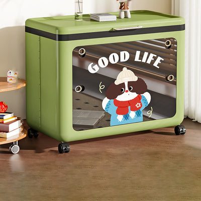 Modern Minimalist Rectangular PP Side Table 1-Storage For Living Room