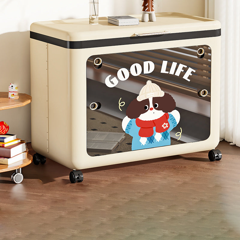 Modern Minimalist Rectangular PP Side Table 1-Storage For Living Room