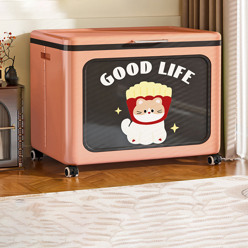 Modern Minimalist Rectangular PP Side Table 1-Storage For Living Room