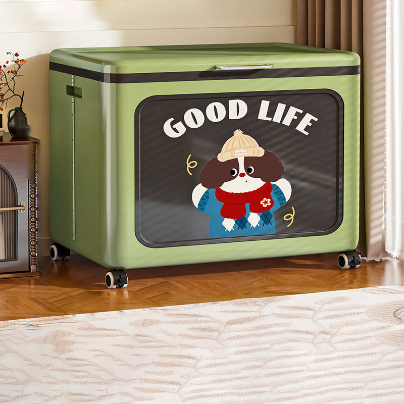 Modern Minimalist Rectangular PP Side Table 1-Storage For Living Room