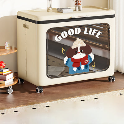 Modern Minimalist Rectangular PP Side Table 1-Storage For Living Room