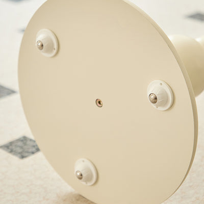 Contemporary Nordic Cylindrical Pine Wood Side Table 1-Tier For Living Room