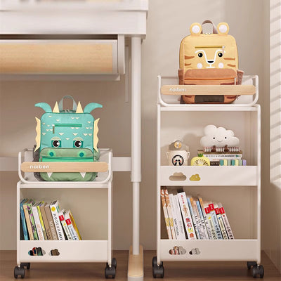 Modern Minimalist Rectangular Carbon Steel Side Table 2/3-Tier For Living Room