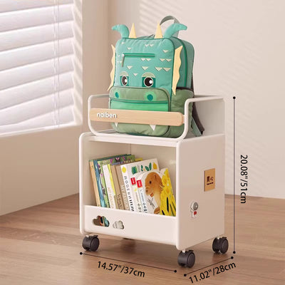 Modern Minimalist Rectangular Carbon Steel Side Table 2/3-Tier For Living Room