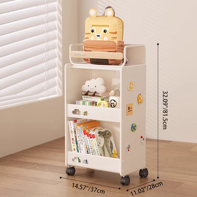 Modern Minimalist Rectangular Carbon Steel Side Table 2/3-Tier For Living Room