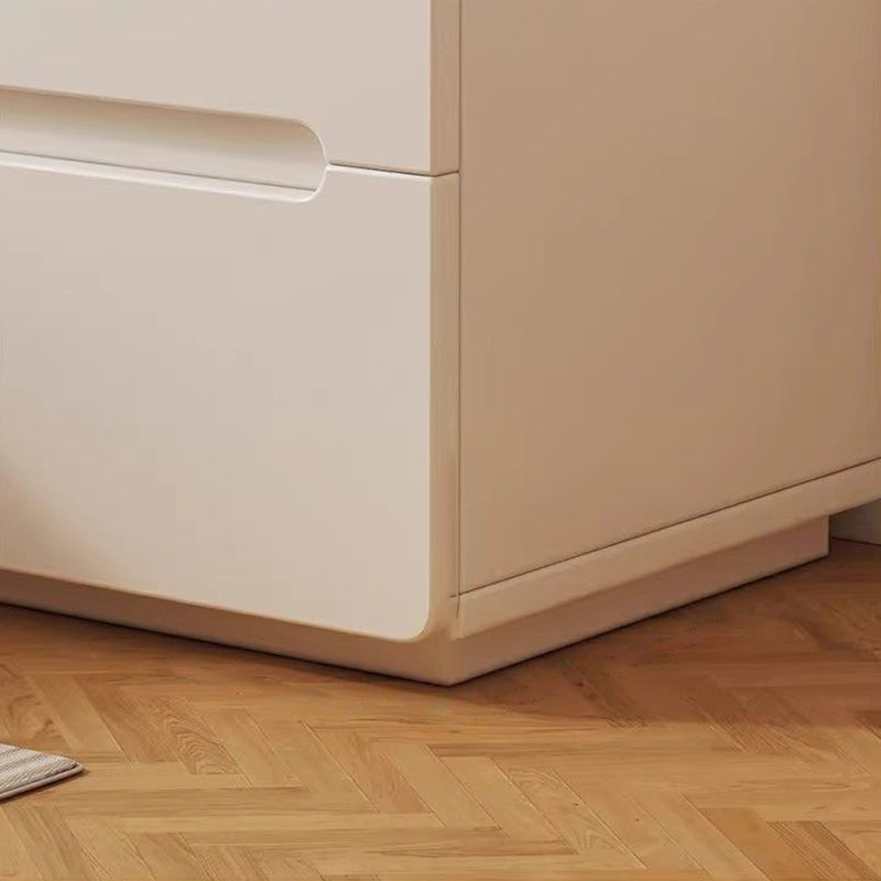 Modern Minimalist Rectangular Solid Wood Eco-friendly Board Nightstand 2/3-Drawer For Bedroom