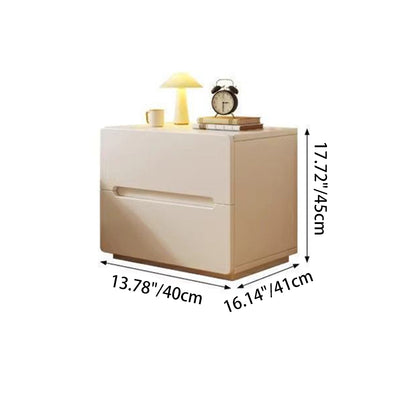 Modern Minimalist Rectangular Solid Wood Eco-friendly Board Nightstand 2/3-Drawer For Bedroom