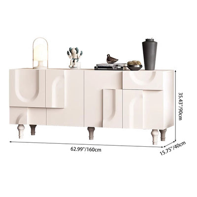 Modern Minimalist Rectangular Solid Wood Medium Density Fiberboard Shoe Storage 2-Cabinet For Entryways