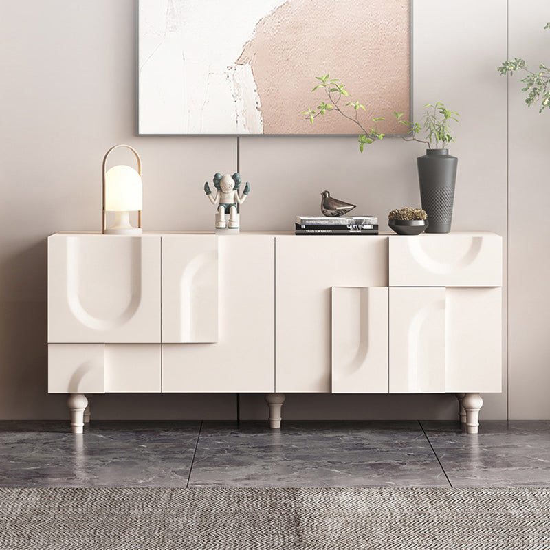 Modern Minimalist Rectangular Solid Wood Medium Density Fiberboard Shoe Storage 2-Cabinet For Entryways