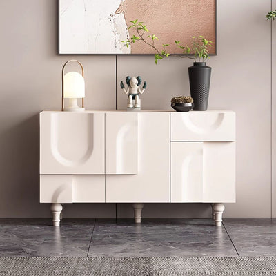 Modern Minimalist Rectangular Solid Wood Medium Density Fiberboard Shoe Storage 2-Cabinet For Entryways